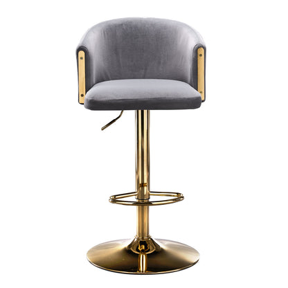 Modern Adjustable Bar Stools with Back – 360° Swivel, Height Adjustable